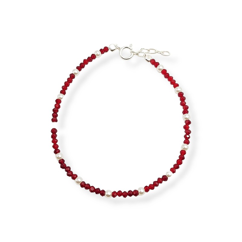 Pulsera de Cristales y Perlas