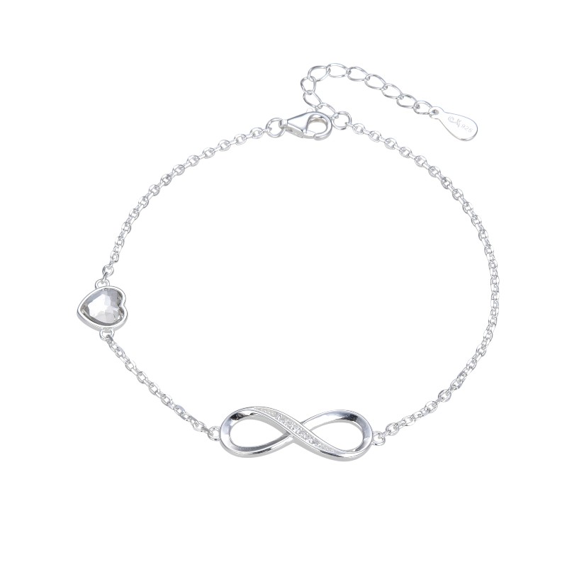 Pulsera de Infinito y Corazón 